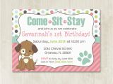 Puppy Birthday Invites Puppy Birthday Invitation Customizable Puppy Party