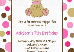 Puppy themed Birthday Party Invitations Birthday Invites Awesome 10 Puppy Birthday Invitations