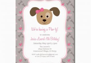 Puppy themed Birthday Party Invitations Puppy Party Invitation with Editable Text Dog Party