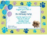 Puppy themed Birthday Party Invitations Puppy Party Personalized Invitation Personalized Custom