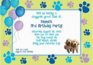 Puppy themed Birthday Party Invitations Puppy Party Personalized Invitation Personalized Custom