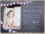 Purple 1st Birthday Invitations Girls Purple 1st Birthday Invitation by Invitationsbylittlep