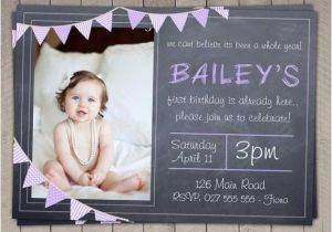 Purple 1st Birthday Invitations Girls Purple 1st Birthday Invitation by Invitationsbylittlep