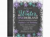 Purple 1st Birthday Invitations Winter Onederland Purple Chalkboard 1st Birthday