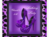 Purple 30th Birthday Decorations 30th Birthday Party Purple Leopard Black Shoes 13 Cm X 13
