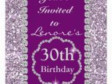 Purple 30th Birthday Decorations 30th Purple Sparkle Birthday Party Invitation 5 25 Quot Square