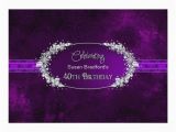 Purple 40th Birthday Decorations 40th Birthday Party Invitation Purple Gems Zazzle