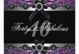 Purple 40th Birthday Decorations 40th Birthday Party Silver Purple Pink Black White Card