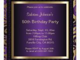Purple and Gold 50th Birthday Invitations 50th Birthday Party Purple Metallic Gold Invitation