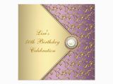 Purple and Gold 50th Birthday Invitations Elegant Purple and Gold Womans 50th Birthday Party Card