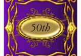 Purple and Gold 50th Birthday Invitations Purple and Gold 50th Birthday Invitation Zazzle