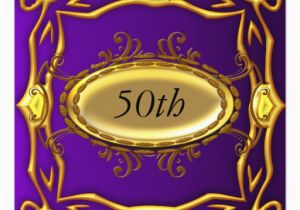 Purple and Gold 50th Birthday Invitations Purple and Gold 50th Birthday Invitation Zazzle