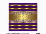 Purple and Gold 50th Birthday Invitations Purple Gold Womans 50th Birthday Party Invitation