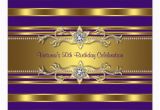 Purple and Gold 50th Birthday Invitations Purple Gold Womans 50th Birthday Party Invitation Zazzle