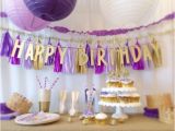 Purple and Gold Birthday Decorations Birthday Parties In A Box From Little Jubilee