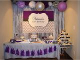 Purple and Silver Birthday Decorations Purple Silver and Black Birthday Party Candy Buffet Ideas