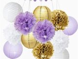 Purple and White Birthday Decorations Purple and Gold Birthday Decorations Amazon Com