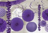 Purple and White Birthday Decorations Purple Decorations Purple Balloons Banners Confetti