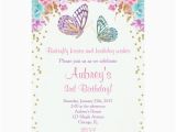Purple butterfly Birthday Invitations butterfly Birthday Invitation Pink Purple Gold Card