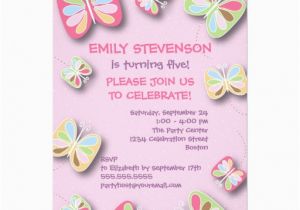 Purple butterfly Birthday Invitations butterfly Birthday Party Invitation Pink Purple Zazzle