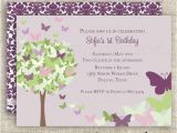 Purple butterfly Birthday Invitations butterfly Birthday Party Invitations Purple by