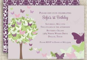 Purple butterfly Birthday Invitations butterfly Birthday Party Invitations Purple by