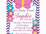 Purple butterfly Birthday Invitations Items Similar to butterfly Invitation Purple Chevron