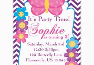 Purple butterfly Birthday Invitations Items Similar to butterfly Invitation Purple Chevron