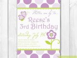 Purple butterfly Birthday Invitations Items Similar to Purple butterfly Birthday Invitation Diy