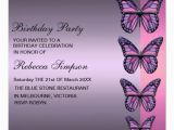 Purple butterfly Birthday Invitations Purple Pink butterfly Birthday Invitation Zazzle