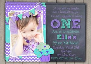 Purple First Birthday Invitations First Birthday Invitation Printable Download 1st Birthday