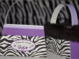 Purple Zebra Birthday Decorations Diva Glam Spa Party Purple Zebra Print Pdf Printable Purse