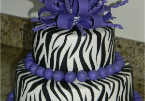 Purple Zebra Birthday Decorations Purple Zebra Birthday Cake Cake Decorating Community
