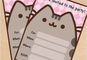 Pusheen Birthday Invitations Free Printable Pusheen Birthday Party Invitation