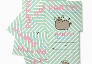 Pusheen Birthday Invitations Pack Of 8 Pusheen Party Invitation Cards Envelopes