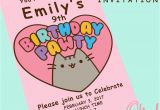 Pusheen Birthday Invitations Pusheen theme Party Invitation by Ohwowdesign On Etsy
