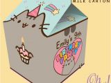 Pusheen Birthday Invitations Pusheen theme Spilt Milk Carton Favor by Ohwowdesign On
