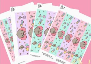 Pusheen Birthday Invitations Pusheen Water Bottle Labels Letter Size Print Files by