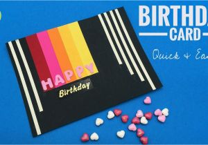 Quick Birthday Invitations Birthday Card Quick Easy Diy Tutorial by Paper Folds