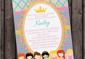 Quick Birthday Invitations Princess Invitation Royal Crown 5×7 or 4×6 Free