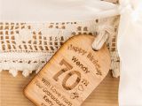 Quirky Birthday Gifts for Him 70th Birthday Personalised Gift Tag Unusual Engraved