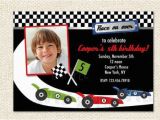 Race Car Birthday Invitations with Photo Race Car Birthday Invitations by Lollipopprints On Etsy