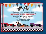 Race Car Birthday Invitations with Photo Race Car Invitation Free Printable