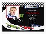Race Car Birthday Invitations with Photo Race Car Photo Birthday Party Invitations 5 Quot X 7