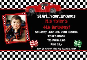 Race Car Birthday Invites Birthday Invitations Race Car Photo Birthday Invitation