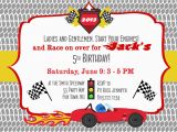 Race Car Birthday Invites Birthday Party Invitation Race Car Race Cars Boy Birthday