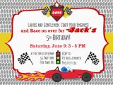 Race Car Birthday Invites Birthday Party Invitation Race Car Race Cars Boy Birthday