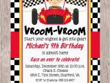 Race Car Birthday Invites Printable Race Car Birthday Party Invitation Choose Your