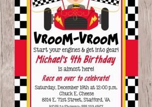 Race Car Birthday Invites Printable Race Car Birthday Party Invitation Choose Your