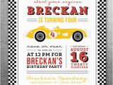 Race Car Birthday Invites Race Car Birthday Invitation Card Ticket Racing